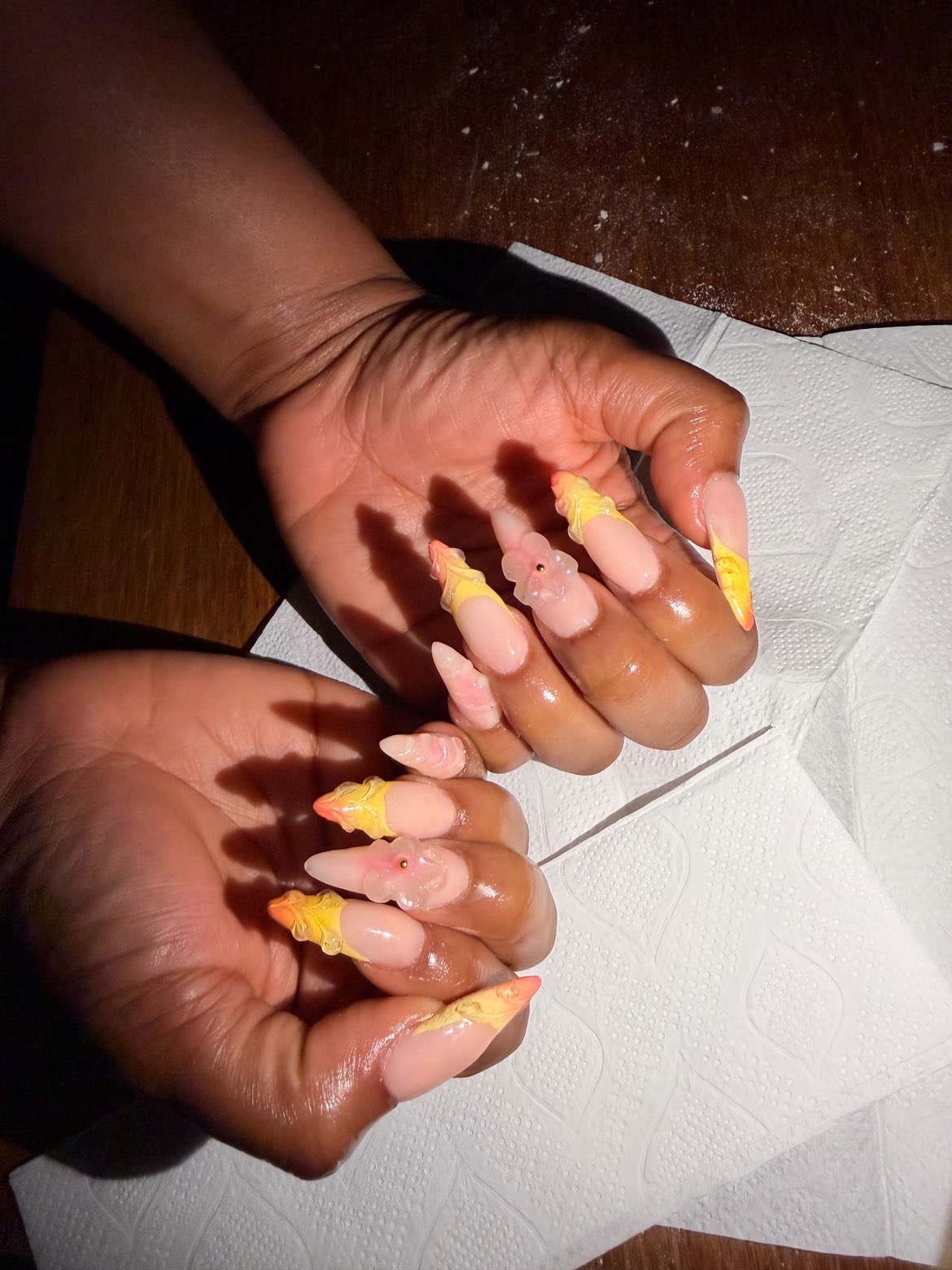 Sunset ombré stilettos
